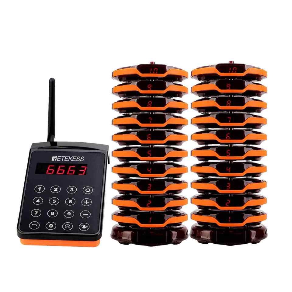 Retekess TD156 IP67 Waterproof and Long Range 800m Coaster Pager System for Restaurant,  Clubs, Bars, Resorts, Catering Customer Entertainment