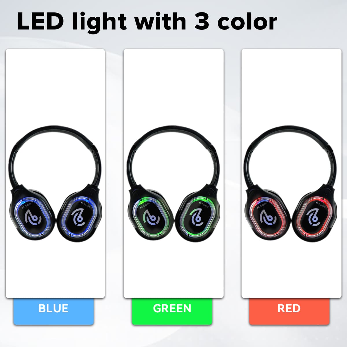 Silent Disco System Professional HIFI TA003 TA004 Silent Disco Headphones and Transmitter with 3 Channels for Meditation,Parties,Classes,Club,Bar and DJ