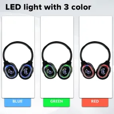 Silent Disco System Professional HIFI TA003 TA004 Silent Disco Headphones and Transmitter with 3 Channels for Meditation,Parties,Classes,Club,Bar and DJ