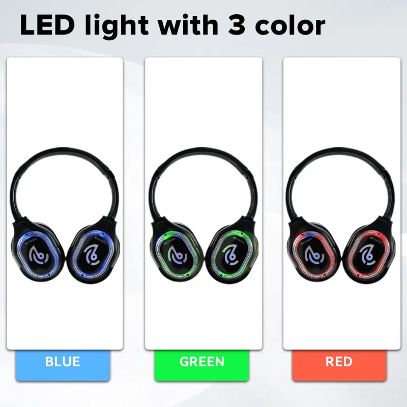 Silent Disco System Professional HIFI TA003 TA004 Silent Disco Headphones and Transmitter with 3 Channels for Meditation,Parties,Classes,Club,Bar and DJ