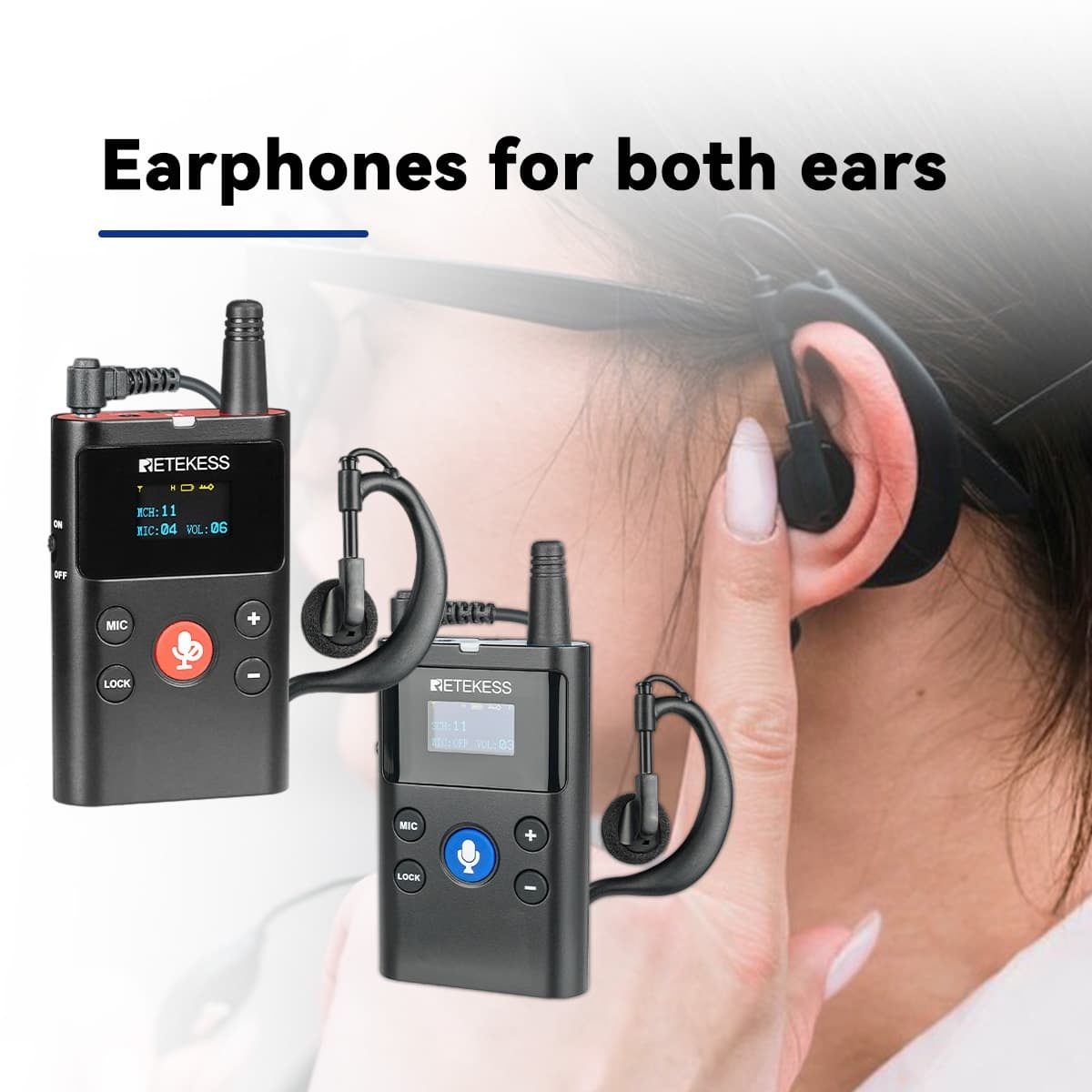 Earphones for both ears