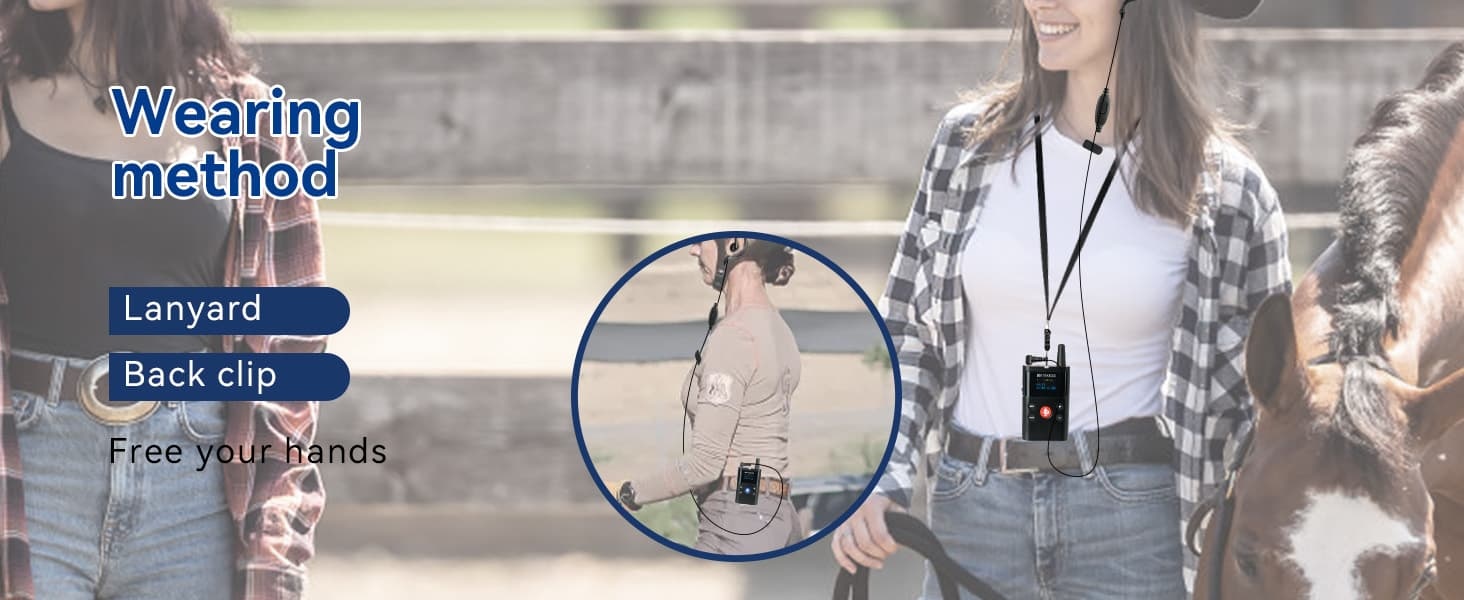 Two wearing options with lanyard and back clip for TT126