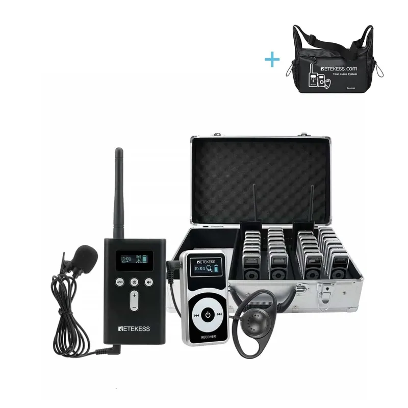 T130P T131P Audio Guide Equipment for Factory Visits, Tourism, Churches, School, Translation Assistance, Conferences, Courts, and Employee Training,etc