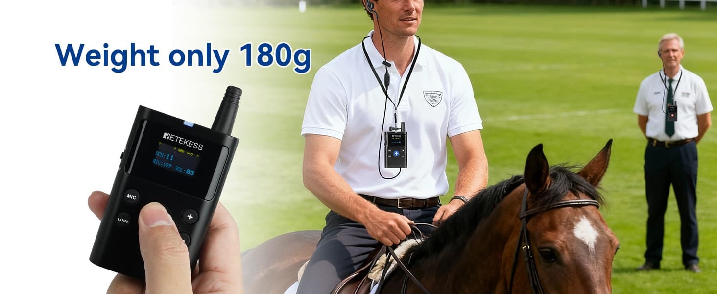 Compact and lightweight TT126 equestrian communication device