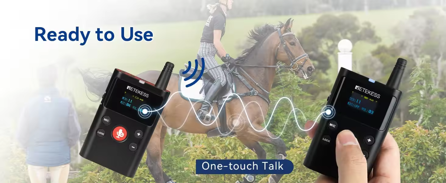 One-touch talk on TT126 equestrian coaching system