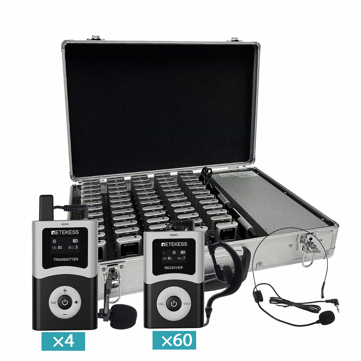 T130U T131U Digital Group Tour System UHF Transmission for Guided Tours, Group Communication, Meeting, School and Factory