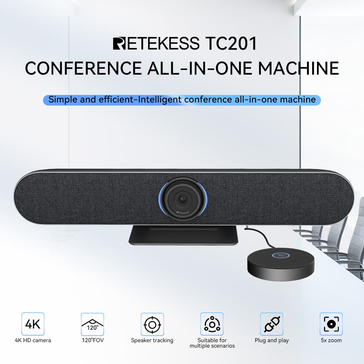 TC201 USB Video Conferencing Camera and TC106 Omnidirectional Microphone