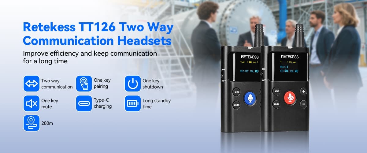 Retekess TT126 two-way communications headsets