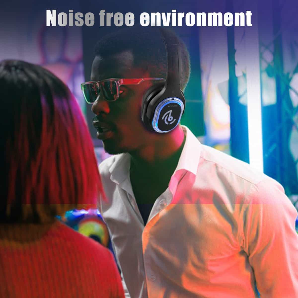 Silent Disco Headphones Silent Sound System Audio Silent Disco Package TA003 TA004 LED Party Headphones for Breathing Therapy, Bars, DJ, Clubs, Movie Screenings