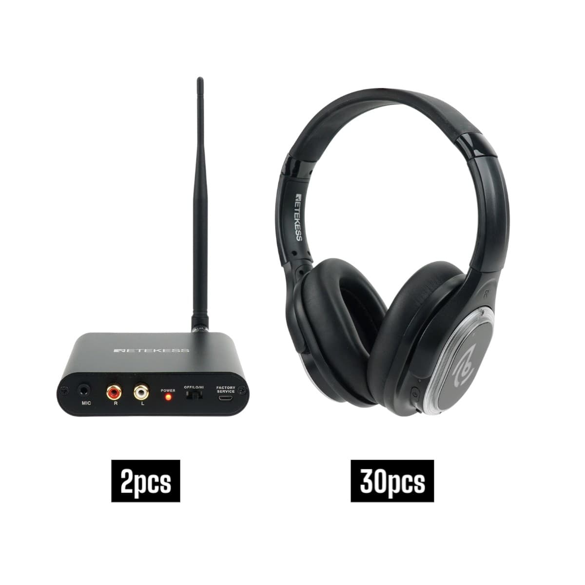 Silent Disco Headphones Silent Sound System Audio Silent Disco Package TA003 TA004 LED Party Headphones for Breathing Therapy, Bars, DJ, Clubs, Movie Screenings