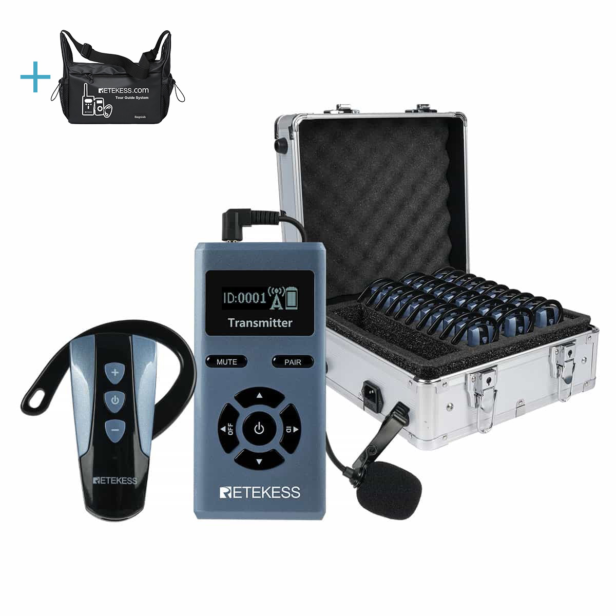 TT106S Earhook Receiver Wireless Tour Guide System Newly Upgraded