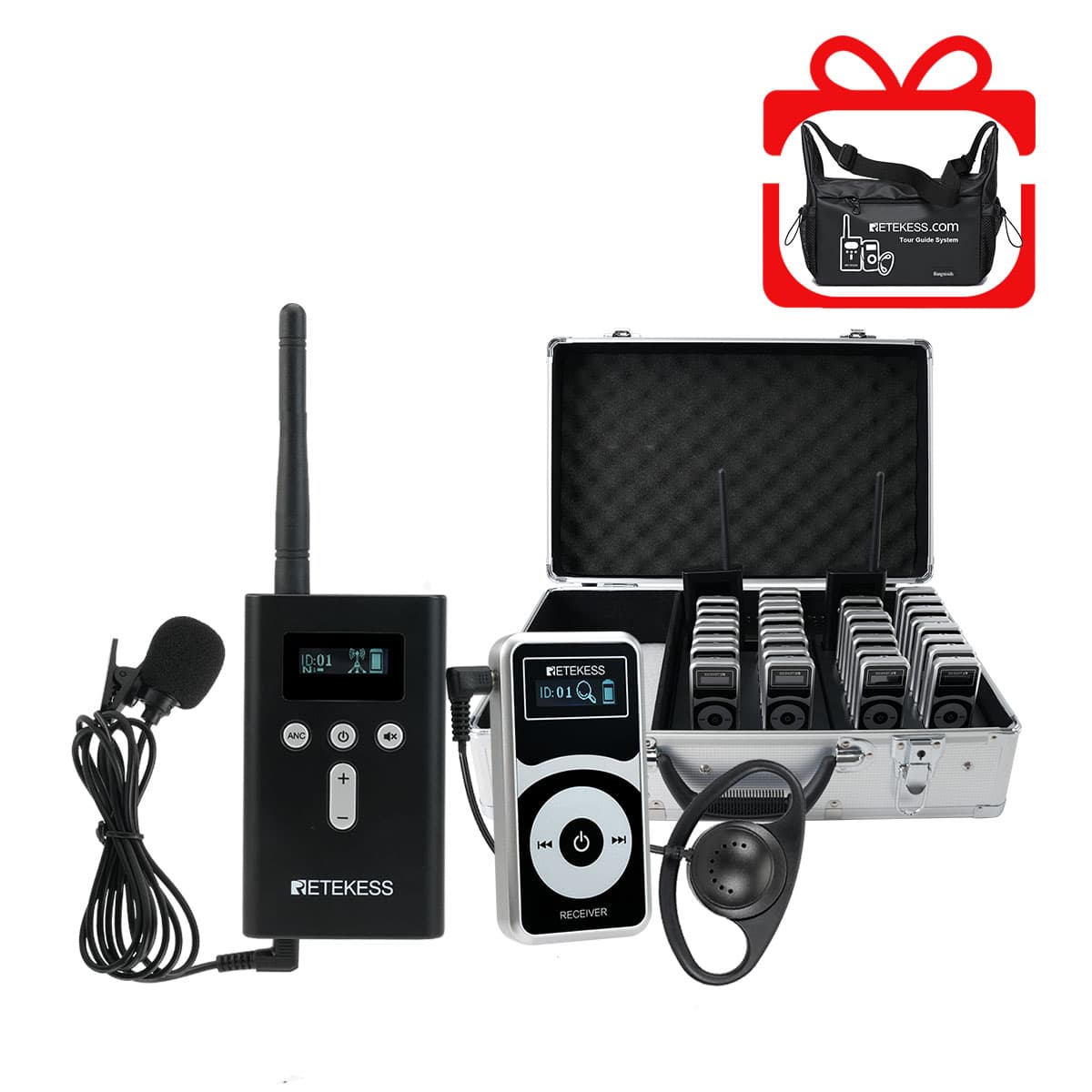 T130P T131P Audio Guide Equipment for Factory Visits, Tourism, Churches, School, Translation Assistance, Conferences, Courts, and Employee Training,etc