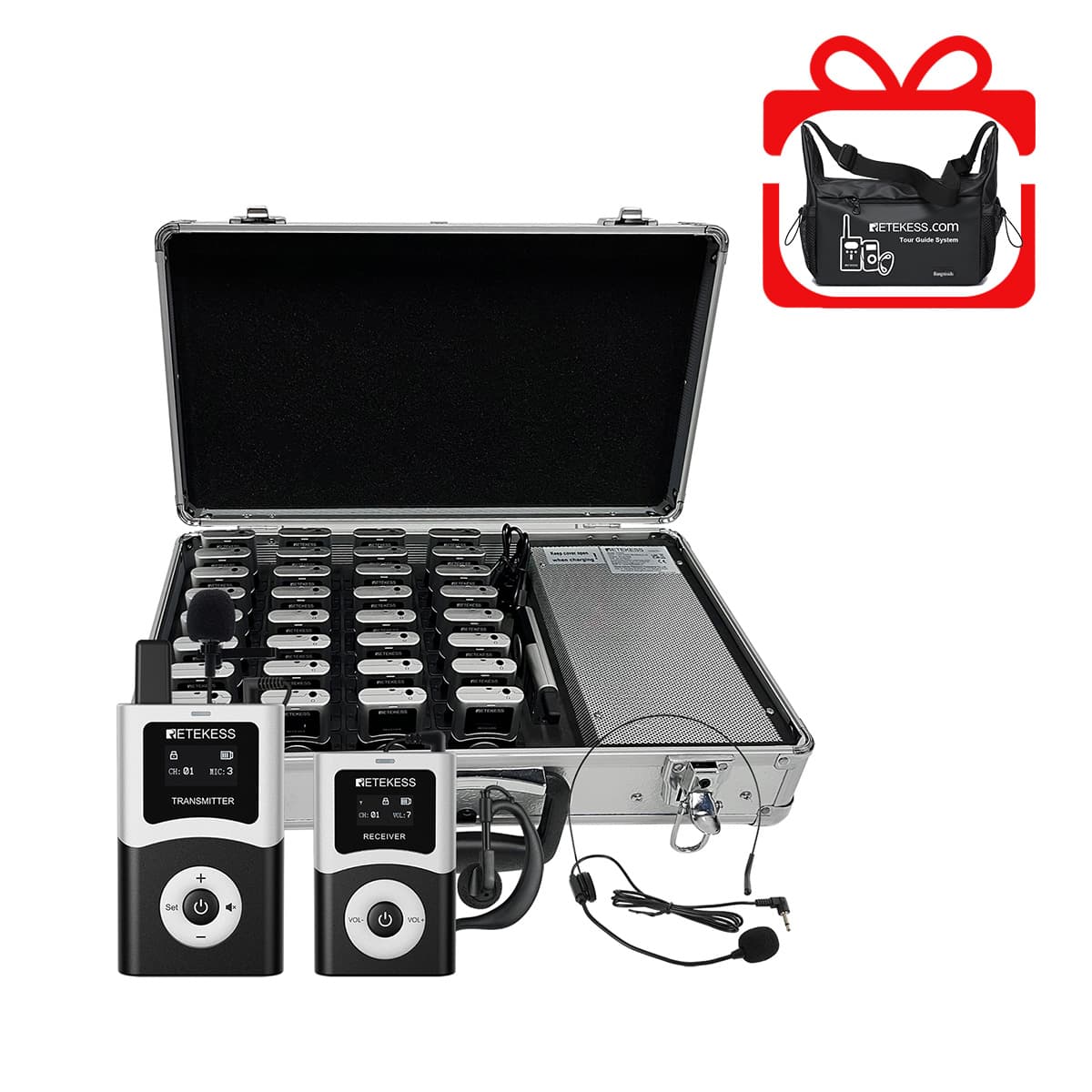 T130U Digital UHF Tour Guide System Clear Sound