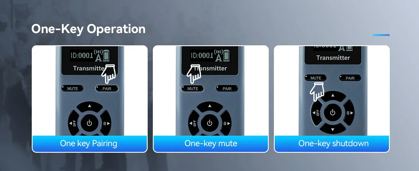 Retekess TT106S easy to use wireless audio guide system with one touch pairing