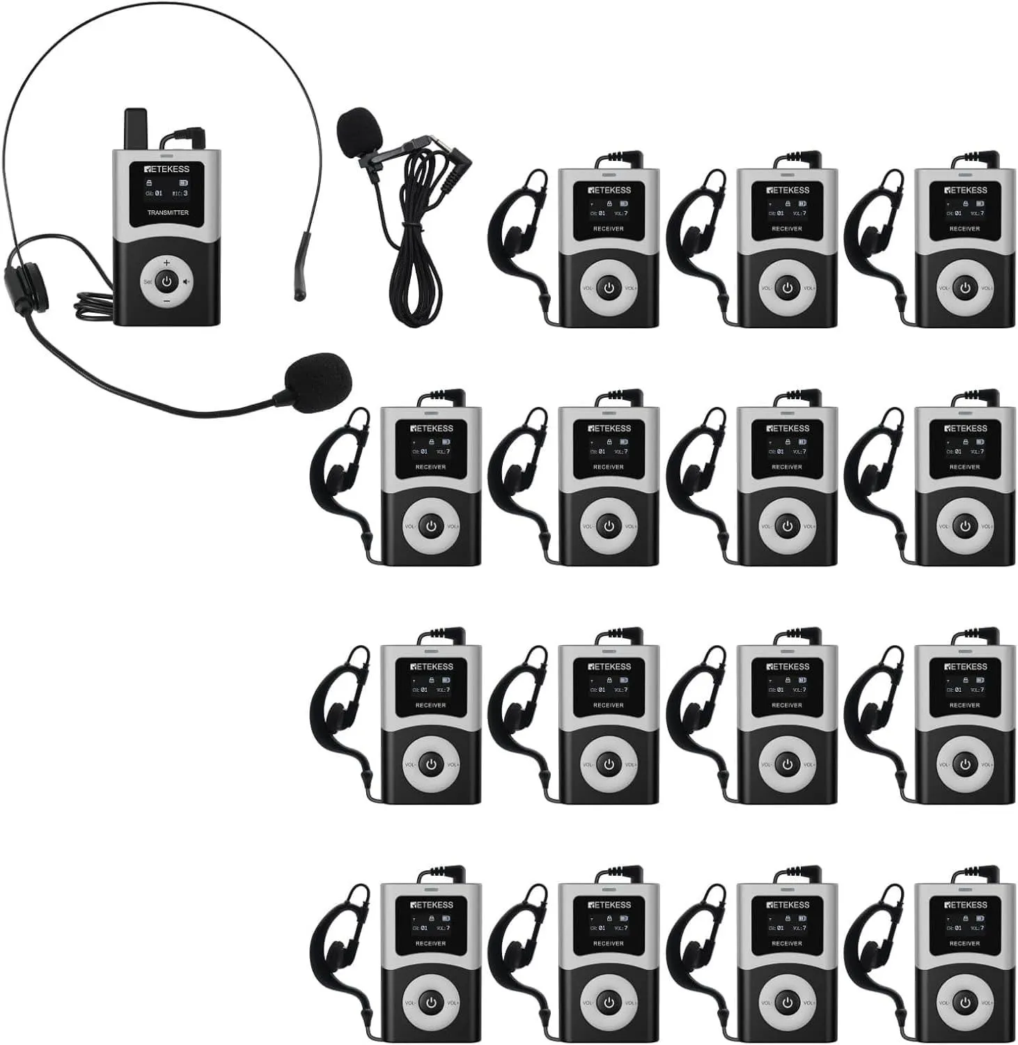 T130U T131U Anti-interference Wireless Audio Guide System Digital Signal Transmission for Factory
