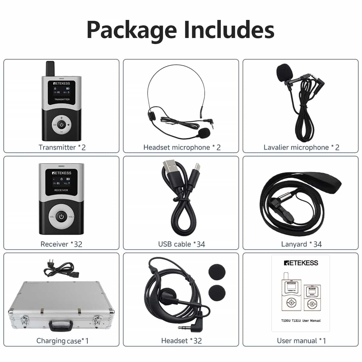  T130U T131U Digital Group Tour System UHF Transmission for Guided Tours,Travel Groups,Group Communication