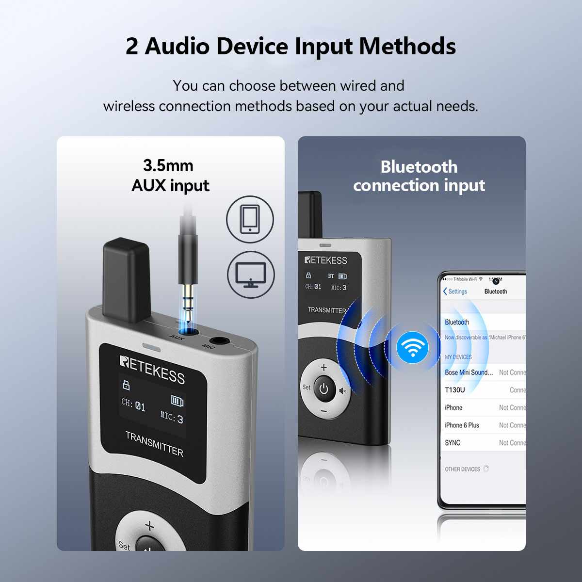 T130U T131U Digital Tour Guide Audio Equipment  for Factory Visits, Tourism, Churches, School, Translation Assistance, Conferences, Courts, and Employee Training,etc