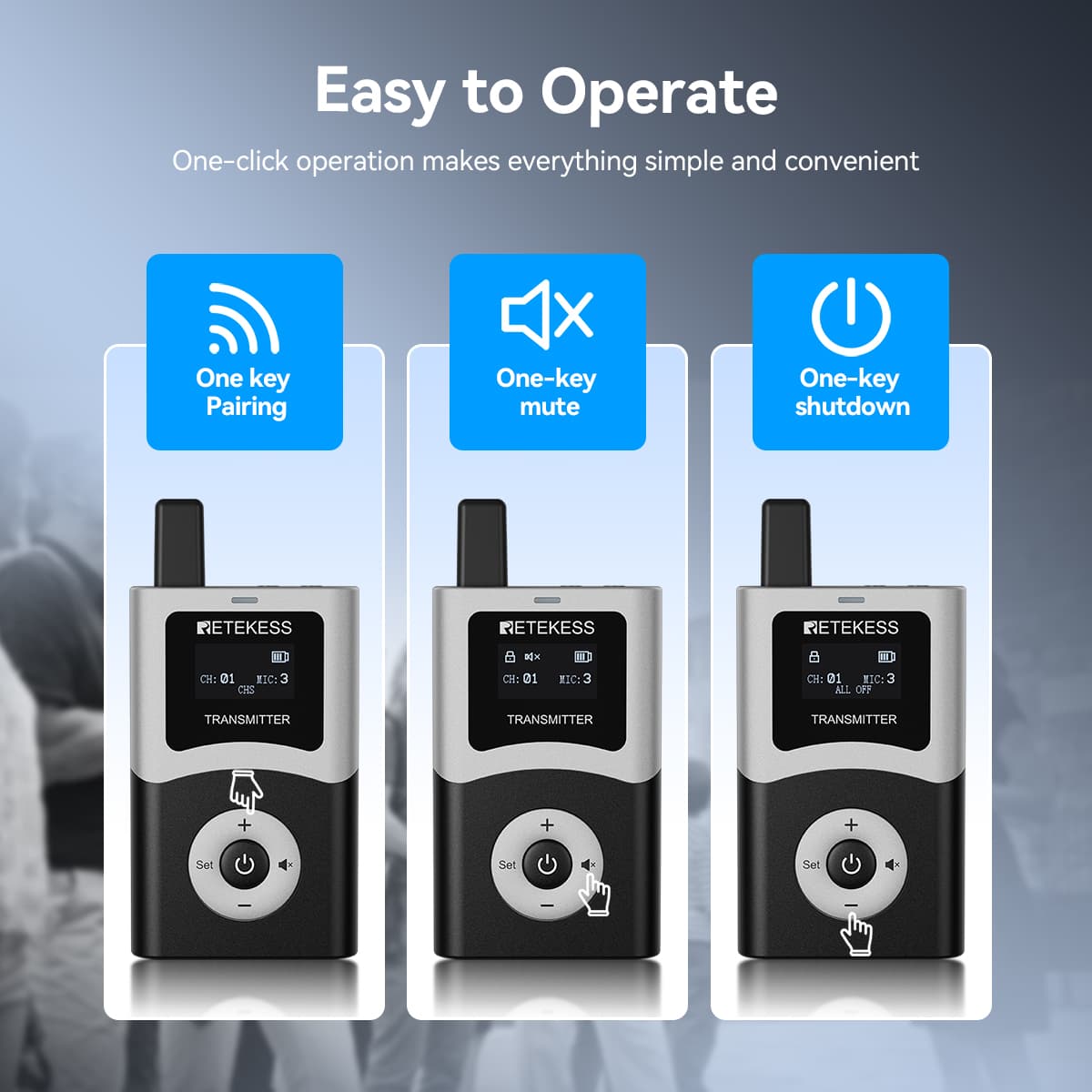 T130U T131U Digital Tour Guide Audio Equipment  for Factory Visits, Tourism, Churches, School, Translation Assistance, Conferences, Courts, and Employee Training,etc