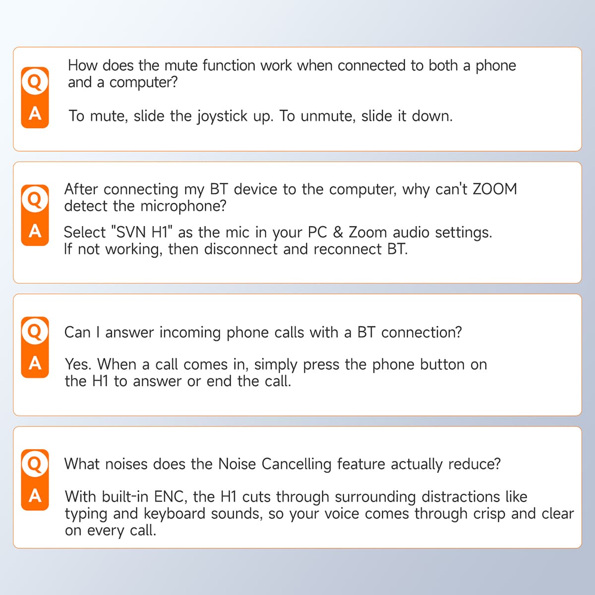 SVN H1 Wireless Noise-Canceling Headphones with Microphone and USB Dongle for Online Meetings