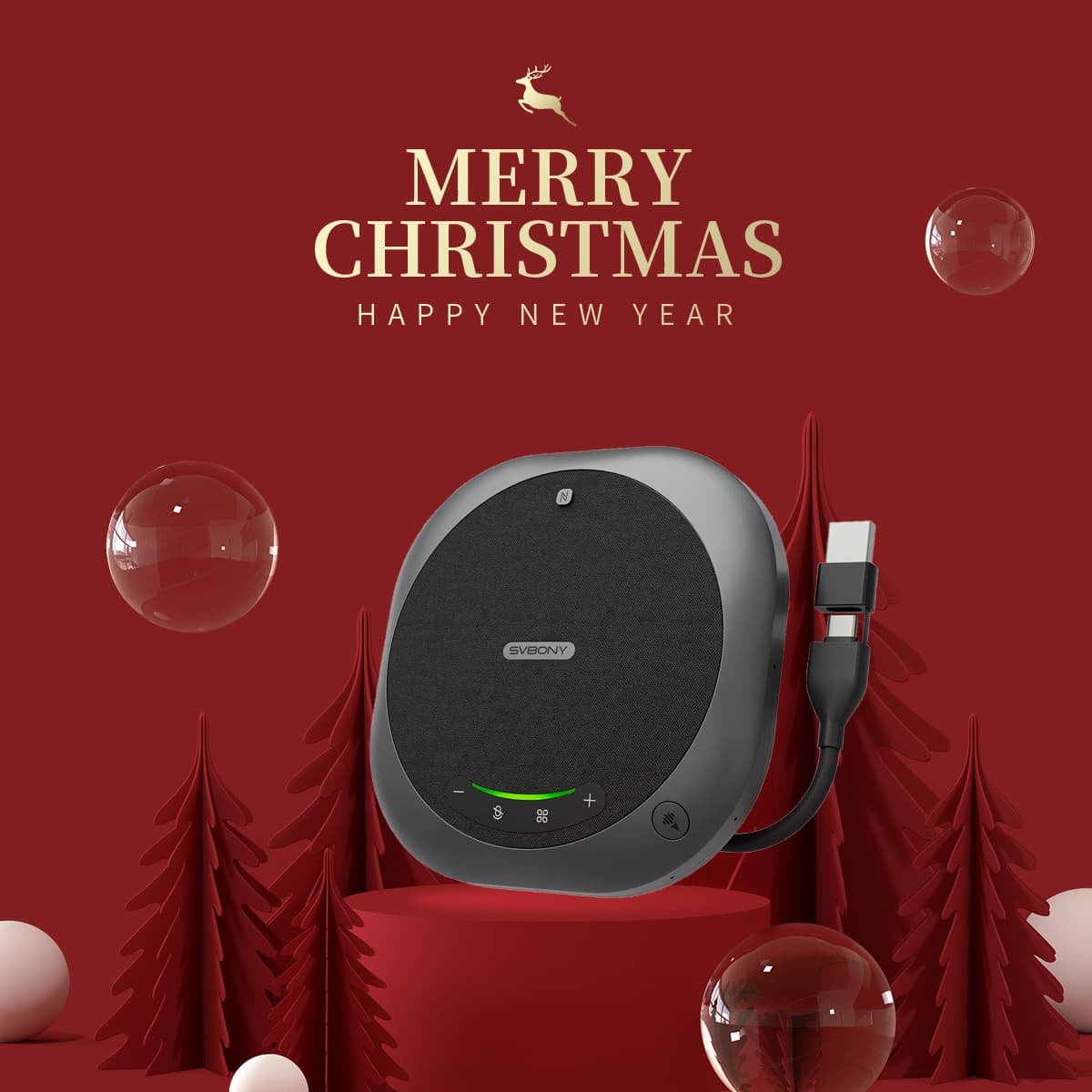 Omni2P AI Noise-Canceling 360° Omnidirectional Conference Bluetooth Microphone