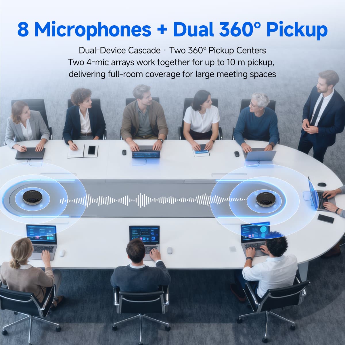 SVN O1 Wireless Full-Duplex Omnidirectional Conference Microphone