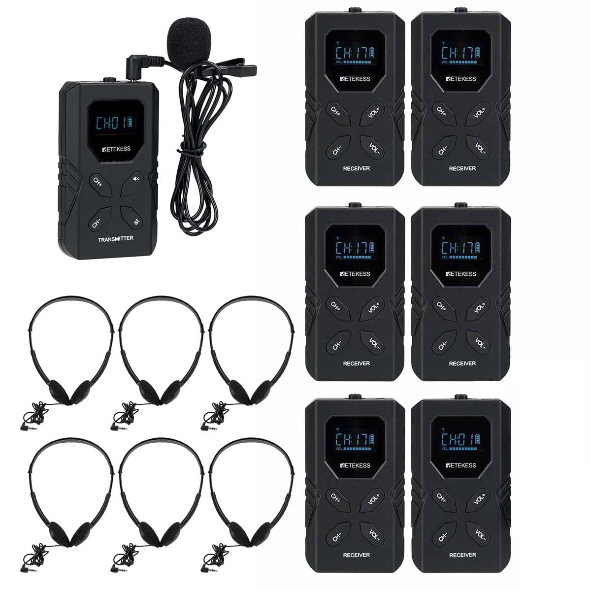 TT117 TT118 Wireless Translation System For Interpreter Conference Interpret 72-76 MHz