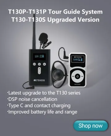 T130P T131P Whisper Tour Guide System Whisper Device For Guided Tour Group Communication