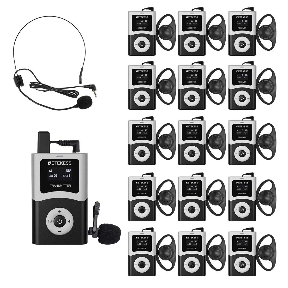 T130U T131U Anti-interference Wireless Audio Guide System Digital Signal Transmission for Factory