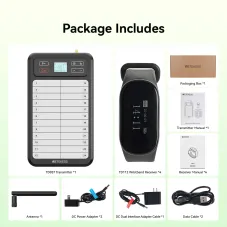 Restaurant Server Pager System TD037 Writing Board Transmitter and TD112 Black Wristband Receiver