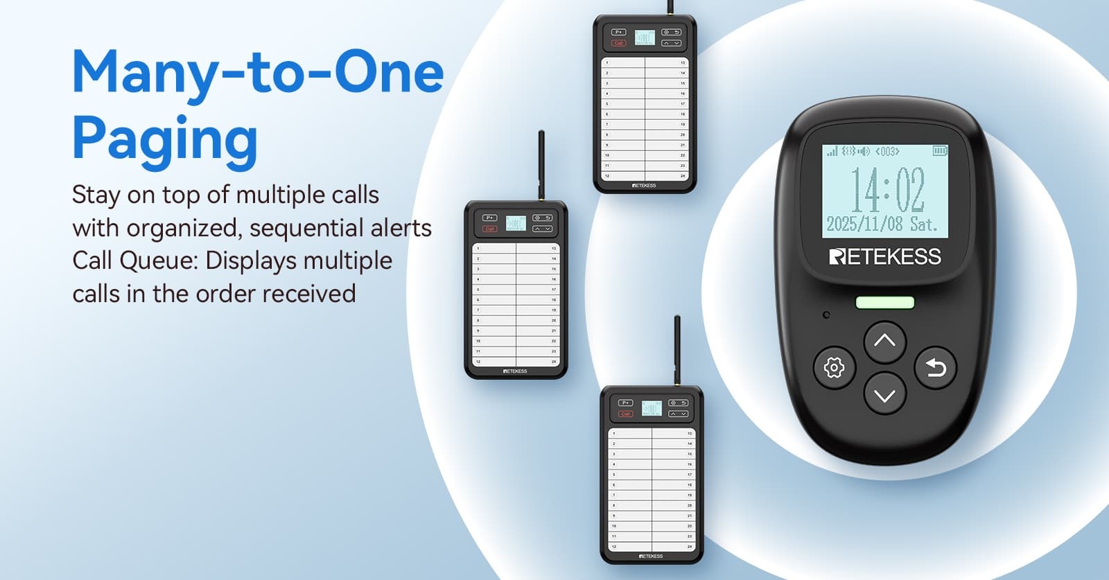 TD114 pager used by restaurant staff