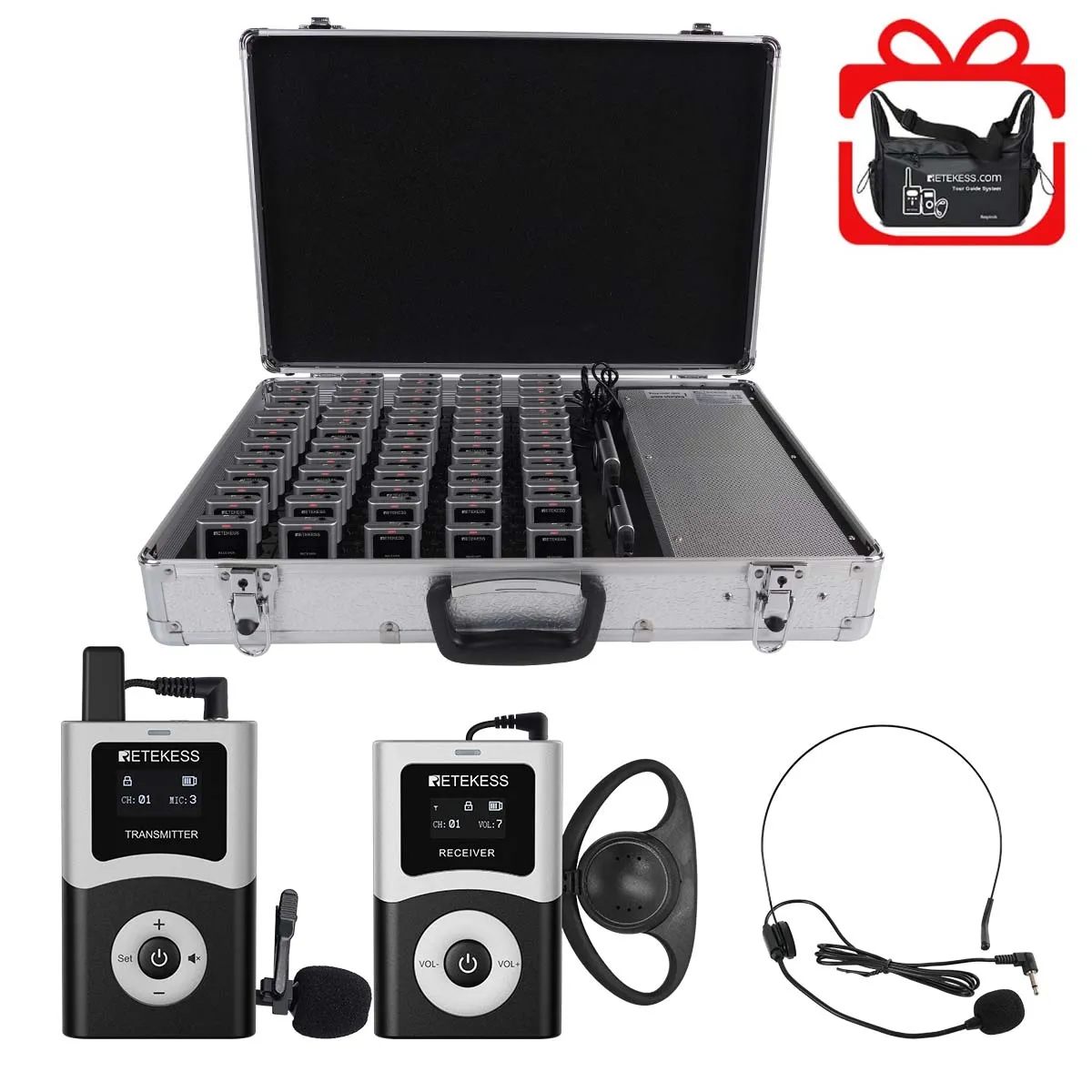  T130U T131U Digital Group Tour System UHF Transmission for Guided Tours,Travel Groups,Group Communication