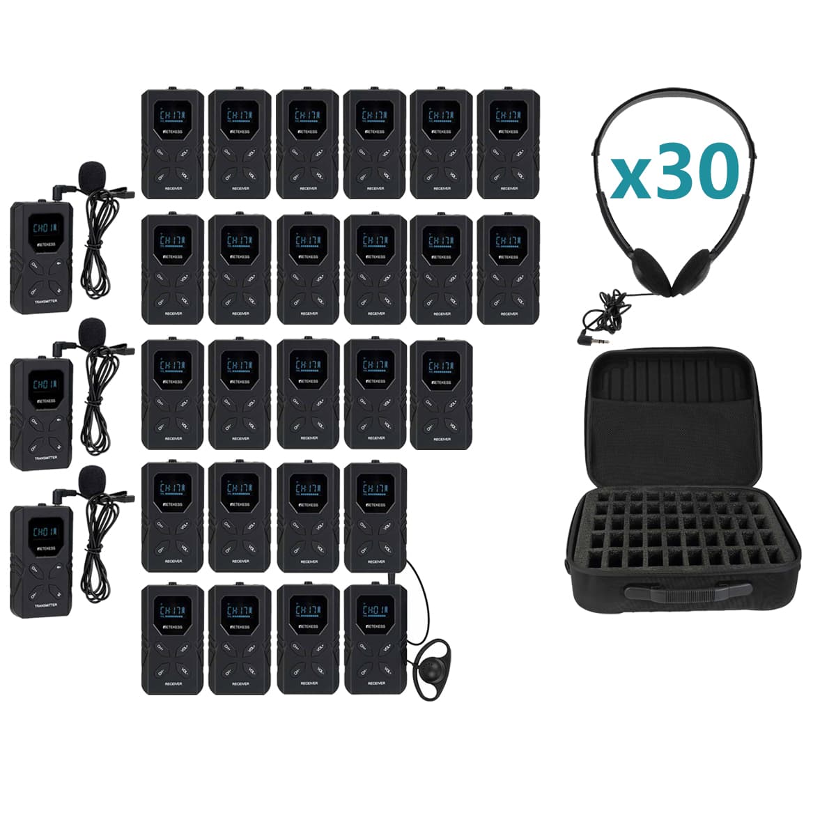 20-Person TT117 TT118 Wireless Portable FM Simultaneous Interpretation System With Headphone