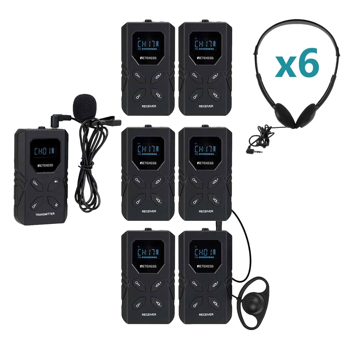 20-Person TT117 TT118 Wireless Portable FM Simultaneous Interpretation System With Headphone