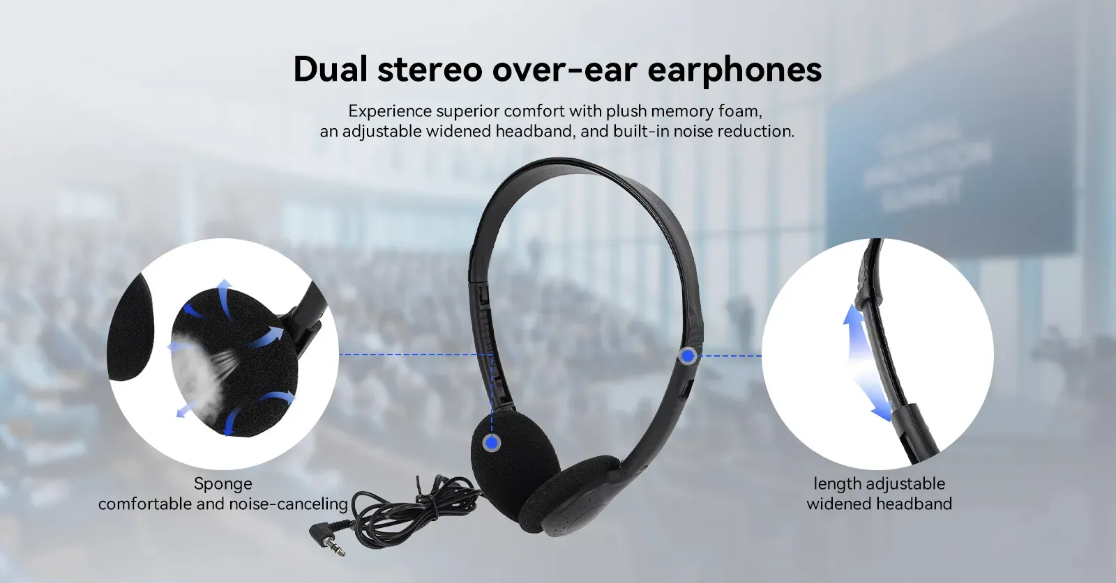 Noise-isolating over-ear headphones