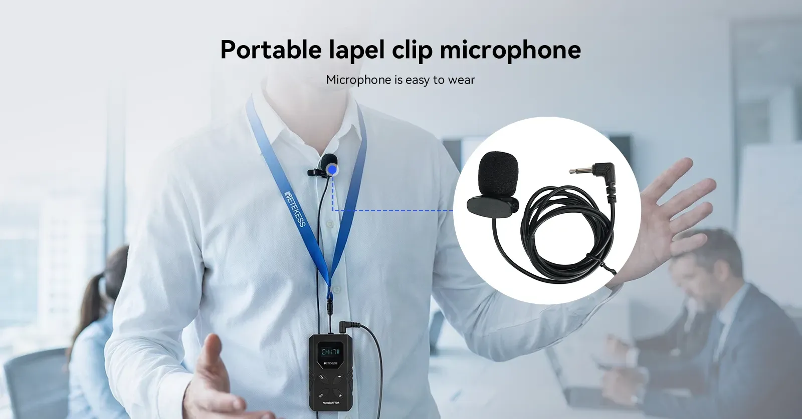 Hands-free lavalier microphone