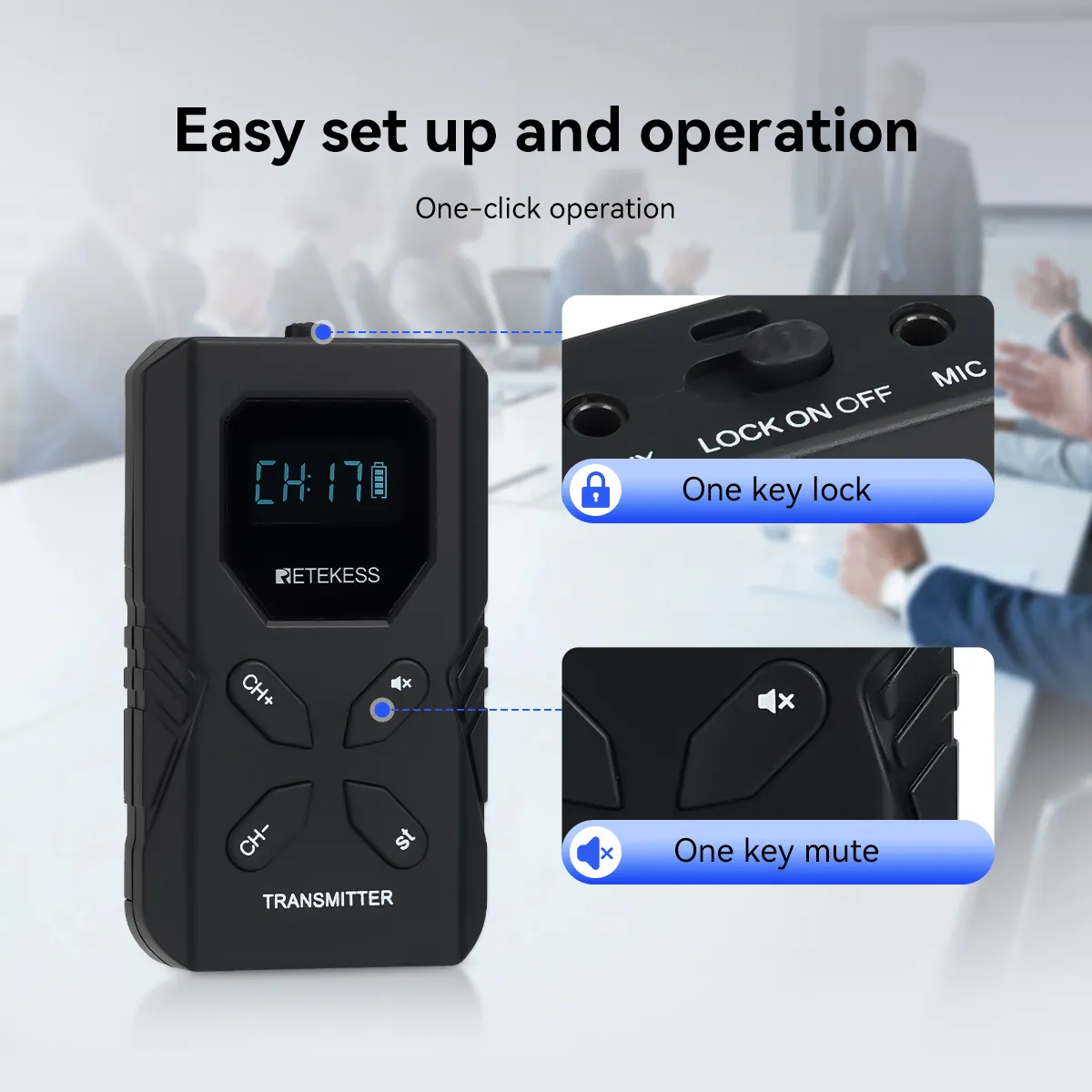 One-Touch Mute & Lock