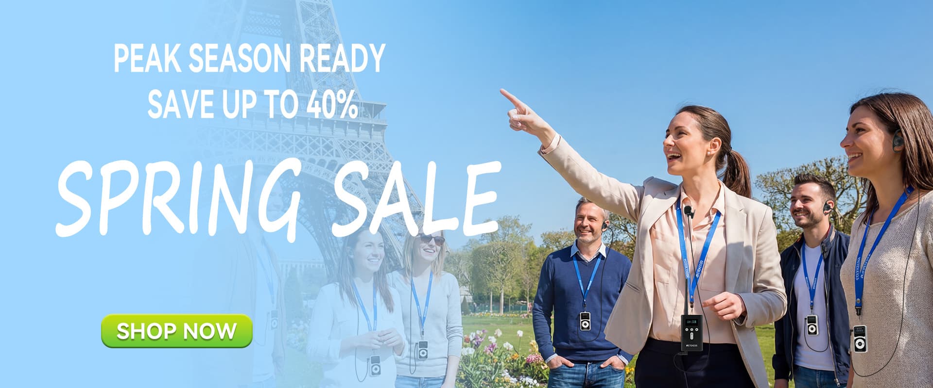 Gear Up for Tourism Season! Retekess Spring Sale: Save Up to 40% + Extra Exclusive Discounts!