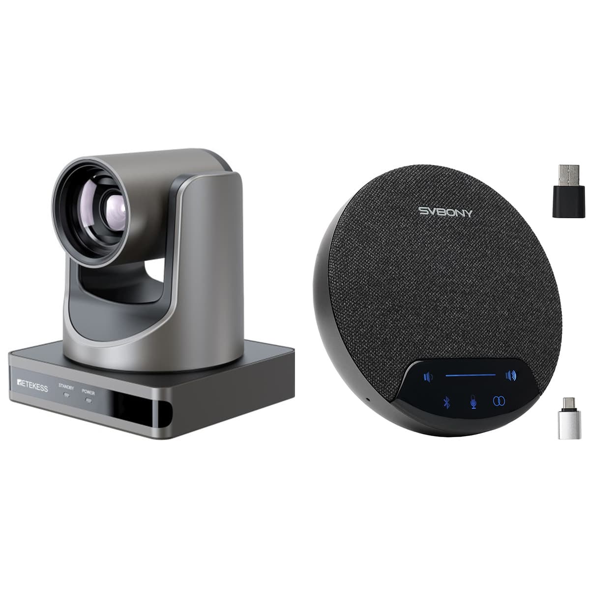 Retekess TC202 Conference Room Camera 12x optical zoom and 16x digital zoom,Large wide-angle HD resolution (1080P/60FPS),AI Tracking,Works with Zoom Skype Teams for Live Streaming, Online Meetings, and more