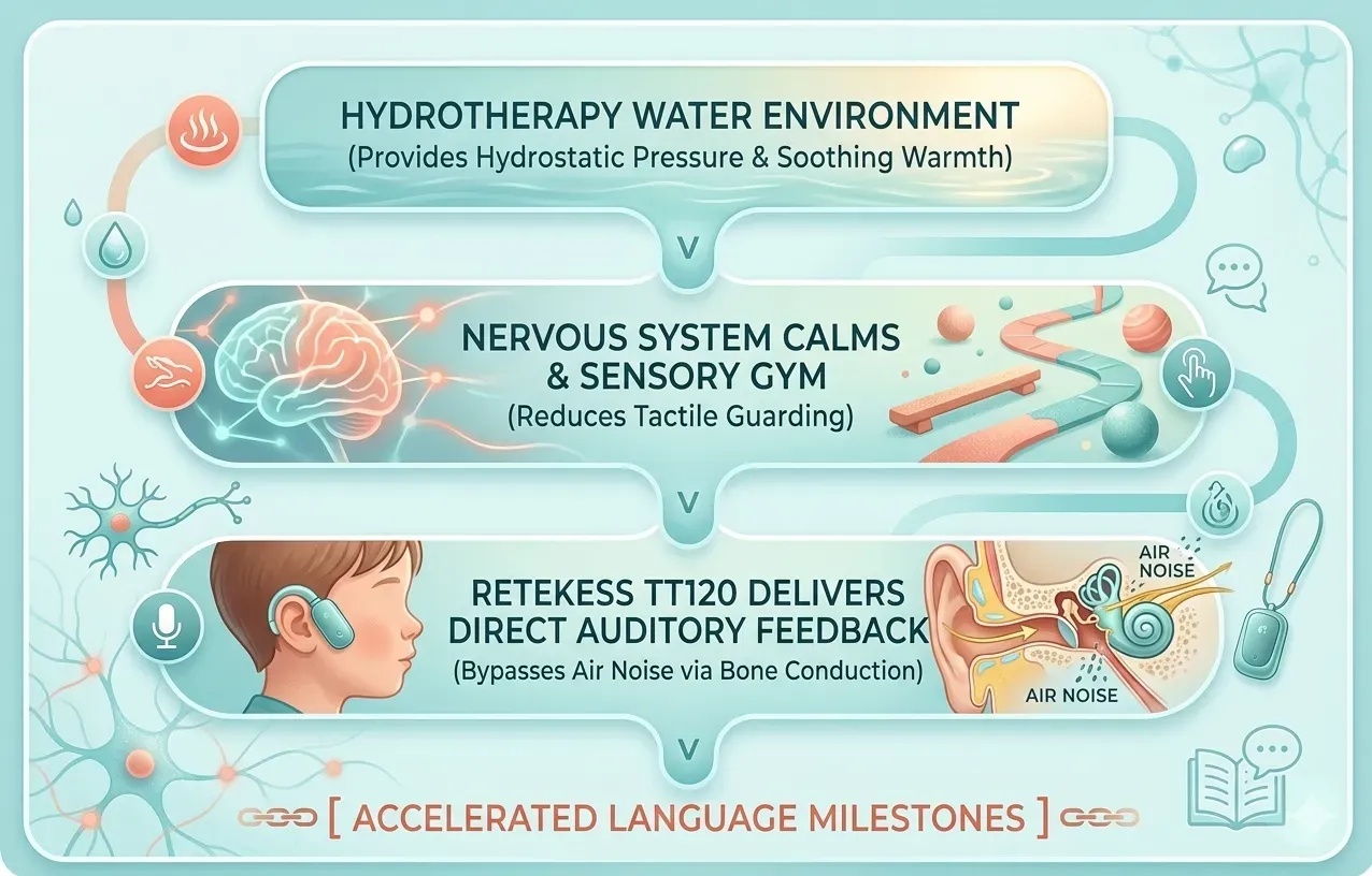 water physical therapy and speech intervention
