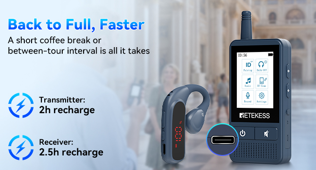 TT133 fast charging for transmitter and receivers