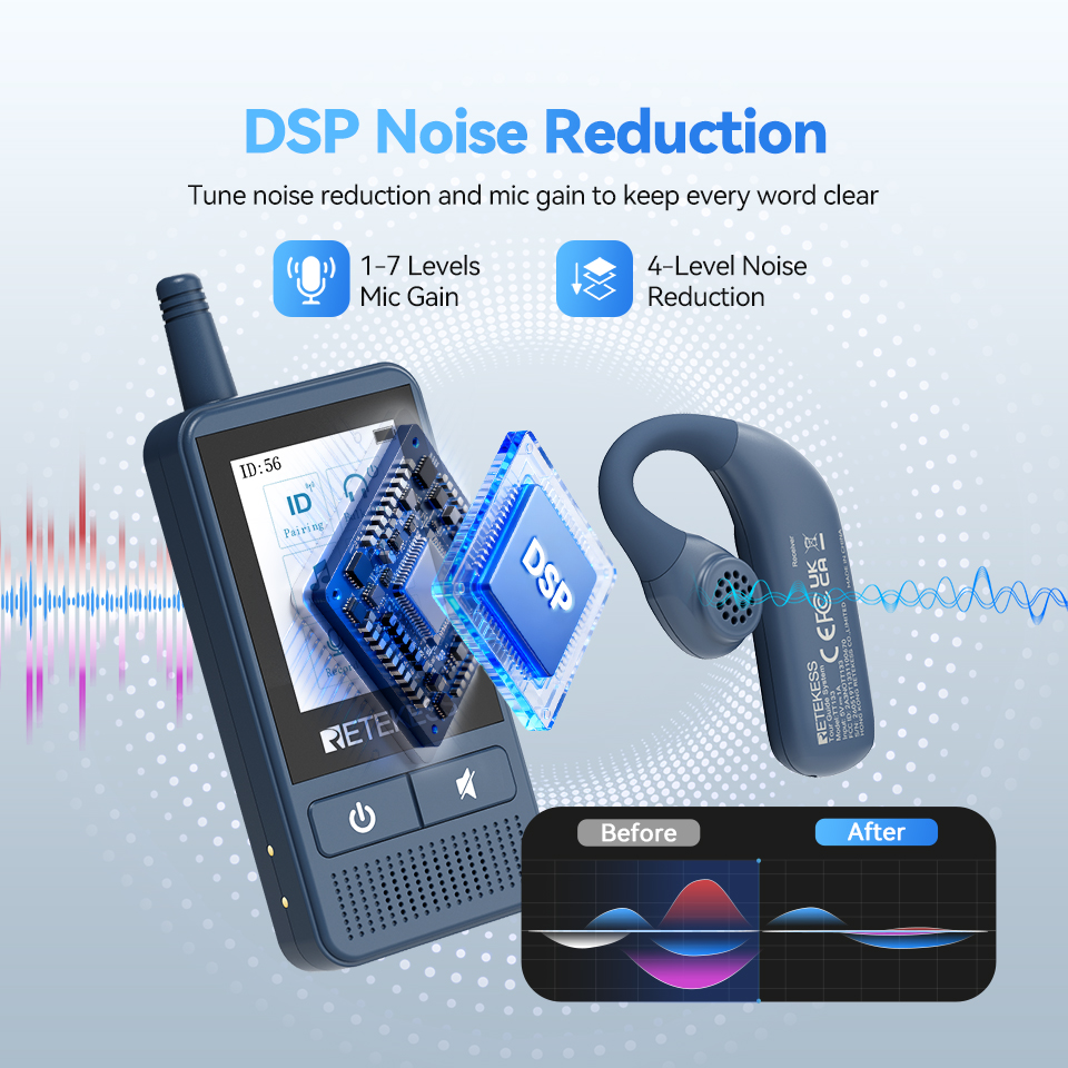 TT133 DSP noise reduction for clearer audio communication