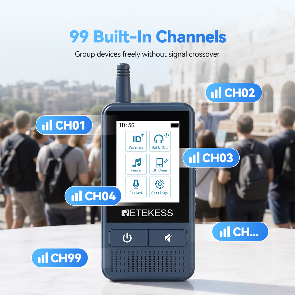 TT133 wireless tour guide system with up to 150m transmission range