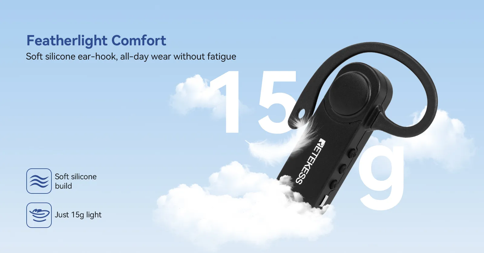 Lightweight open-ear earhook design