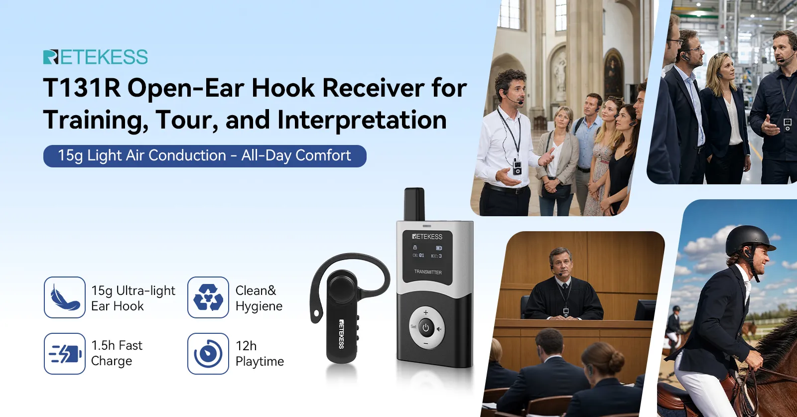 Wireless tour guide receiver