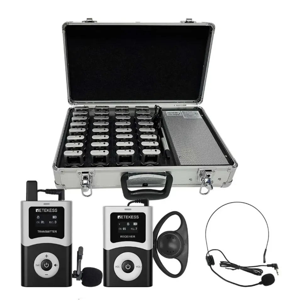 T130U T131U Digital Tour Guide Audio Equipment  for Factory Visits, Tourism, Churches, School, Translation Assistance, Conferences, Courts, and Employee Training,etc