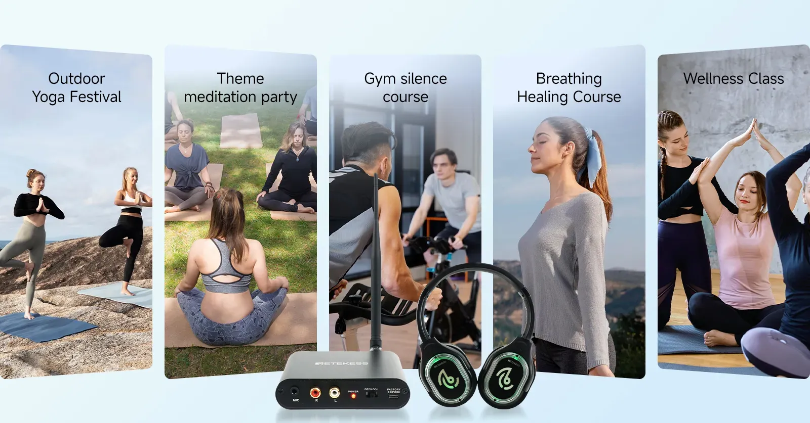 silent-disco-headphones-for-yoga-classes-multi-scenario