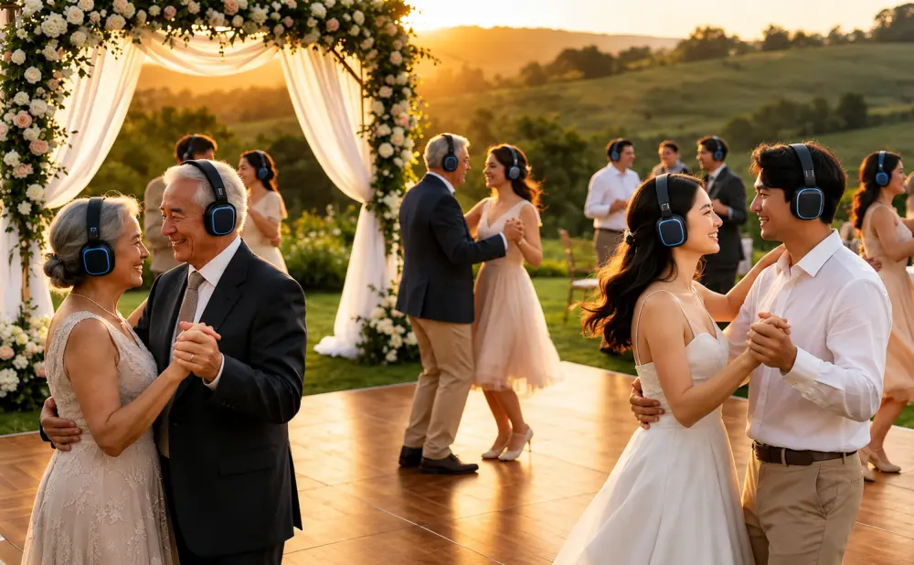 Silent Disco Headphones for Stress Free Wedding Planning