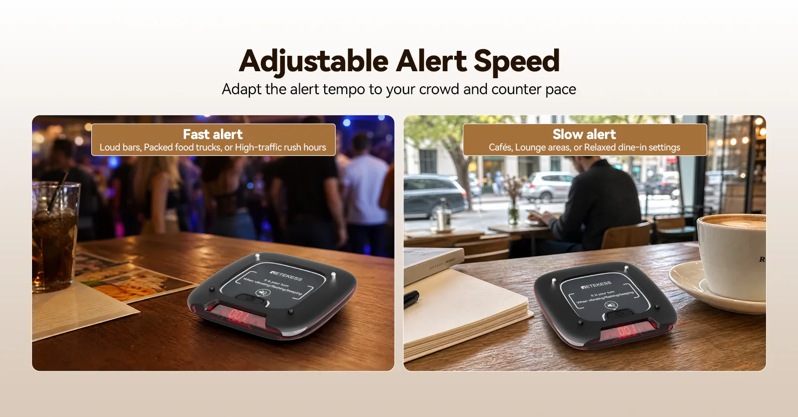 Retekess TD188 Adjustable Alert Speed