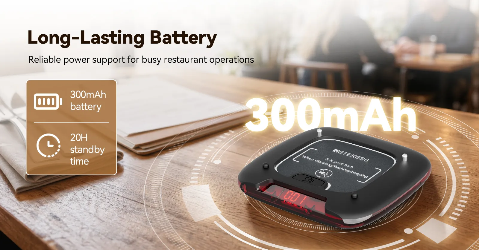 Retekess TD188 Battery Life