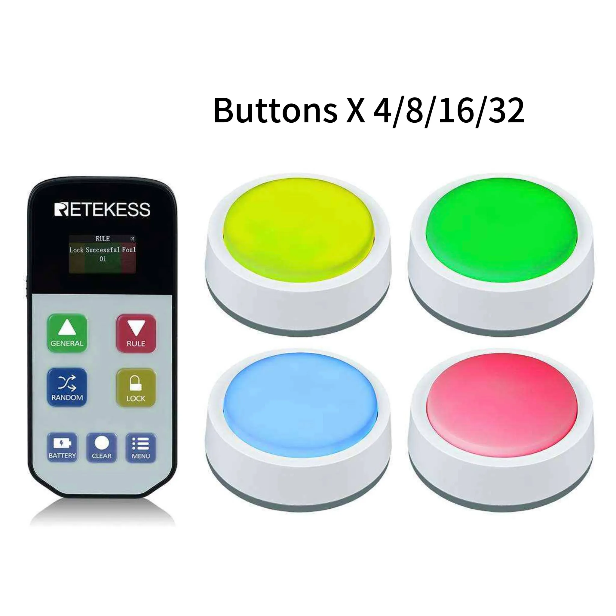 Buzzer Button Quiz Buzzer System TM102 for School Competitions, Classroom Educational, Parties, Family Games